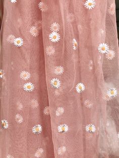 "Hot sale daisy floral embroidery tulle mesh lace fabric, beautiful and fresh, perfect for bridal veils, tutu dress, wedding ceremony, home decor This listing is for 1 yard. Measurement (approx): 51.2\" in width (130 cm) Qty: 1 yard Color: as the picture show DIY homemade fabric, Wedding, Bridal dress, Ribbon flowers, jewelry design, doll clothes, Cake, dolls, hang adorn, bra decoration, small parts, home decor... and so on, or any other crafts you like. Wholesale Acceptable -------------------- Spring Pink Tulle Fabric, White Floral Embroidery Lace For Summer Weddings, White Floral Embroidered Lace For Summer Wedding, Summer Wedding Lace With Floral Embroidery, White Dupatta With Lace Work For Summer, Spring Tulle Fabric With Floral Lace Embroidery, Spring Organza Tulle Fabric With Floral Applique, Spring Floral Embroidered Lace Tulle Fabric, Spring Lace Tulle Fabric With Floral Embroidery