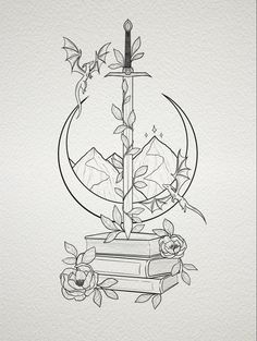 ACOTAR Bookish Dragon Tattoo Design 📚 | Creative Tattoos Inspiration by  Greta Barber Dungeons And Dragons Tattoos, Book Lover Tattoo Ideas, Book Inspired Tattoos, Book Lover Tattoo, Witchy Tattoos, Lover Tattoo, Book Tattoos, Bookish Tattoos, Flash Ideas