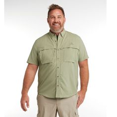 L.L. Bean Men Tropicwear Shirt Short-Sleeve Upf 50 Green Button Down Large Tall A Customer Favorite For 30 Years, Our Tropicwear Sunblocking Apparel Is Now Even Better - With A Softer Fabric, Built-In Stretch, A More Comfortable Fit And Better Venting New Without Tags! Great For Your Next Vacation Or Adventure Outdoor Button-up Tops With Functional Buttons, Green Buttoned Tops For Outdoor, Solid Outdoor Shirt With Buttons, Khaki Short Sleeve Shirt With Button Closure, Solid Buttoned Shirt For Outdoor, Green Button-up Top For Outdoor, Khaki Buttoned Tops For Outdoor, Short Sleeve Khaki Shirt With Buttons, Khaki Short Sleeve Shirt With Buttons