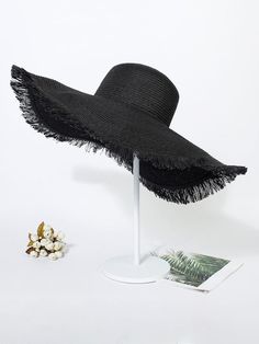 Get ready to turn heads with our GYPSY GIRL-Large Brim Beach Hat! This Bohemian style beach hat features a braided fur-brimmed straw design, perfect for adding a touch of elegance to your beach look. Stay stylish and protected from the sun with this unique and playful hat.    Material composition: 100% Acrylic Flowy Sundress, Bucket Hat Summer, Straw Hat Beach, Trendy Beach, Acrylic Fiber, Woman Weaving, Stylish Hats, Beach Hat, Beach Look