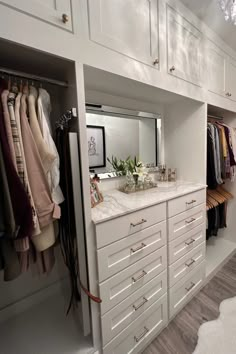 Renovating A Closet using Rev-A-Shelf - Build and Create Home Walk In Closet Design With Doors, Closet Drawers And Shelves, Master Closet System Ideas, Master Closets With Islands, Room Closets Design, 2 Level Closet, Main Closet Organization, Closet Designs His And Hers, Master Bedrooms Must Haves