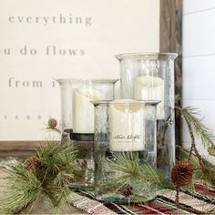 Cylinder Candle Holders - Interior Delights Kitchen Lantern Lighting, Kitchen Lantern, Cylinder Candle Holders, Cylinder Candle, Family Room Makeover, Flameless Candles, Melting Candles, Fall Gifts, Neutral Wall Art