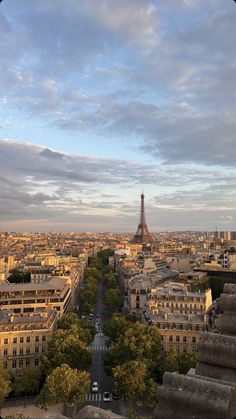 the eiffel tower towering over the city of paris