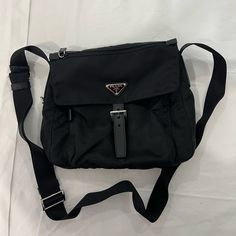 Does Not Come With Mini Pouch. Never Used! Black Nylon Shoulder Bag With Silver-tone Hardware, Bags Prada, Mini Pouch, Prada Bags, Mini Pouches, Prada Bag, Limited Time, Prada, Pouch