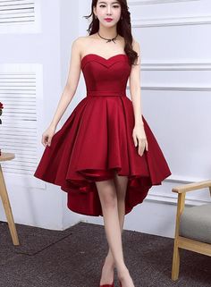 Any things please feel free to contact to us: WeddingPromDresses@outlook.com ******* Product Detail******* Fabric:Satin Product Number: #04XE Color:Wine Red Hemline:High Low Neckline:Sweetheart Making time:2-3 weeks, Shipping time: 3-5 Days Custom size/color, Rush Order is available, and no extra cost. ******* Custom Measurements******* For better fitting, You can leave us the following information in the order notes when you check out, and please have a look our measuring guide at first: : Bust Wine Red Prom Dress, Red Hoco Dress, Red High Low Dress, High Low Cocktail Dress, Short Red Prom Dresses, Red Homecoming Dresses, Color Rush, Red Bridesmaid Dresses, Hoco Dresses