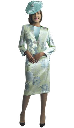 Lily and Taylor 4855 3 piece Brocade Skirt Suit Colors: Mauve, Mint, Silver Sizes: 4, 6, 8, 10, 12, 14, 16, 18, 20, 22, 24 Matching Hat: H560 Mauve H399 Silver H131 Mint Call (469)571-3647 or email DivasDenFashion@gmail.com to purchase hat Fitted Long Sleeve Sets For Spring, Formal Green Winter Sets, Green Fitted Elegant Sets, Spring Formal Fitted Sets, Green Fitted Long Sleeve Suit, Fitted Formal Sets For Spring, Elegant Long Sleeve Sets For Spring Formal Occasions, Spring Formal Sets With Long Sleeves, Formal Long Sleeve Sets For Spring