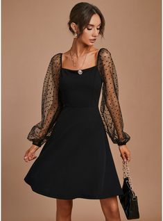 JJ's House No Lace Spandex Mini Square Fall Spring Winter A-line Stretch Fabric NO Black S Height:5.7ft(174cm) Bust:33.5in(85cm) Waist:26in(66cm) Hips:36in(91cm) Short Dress. #JJ's House #No #Lace #Spandex #Mini #Square #Fall #Spring #Winter #Aline #StretchFabric #NO #Black #S #Short #Dress Long Sleeve Club Dress, Dresses Sleeves, Mini Robes, Long Neck, Cheap Prom Dresses, Long Sleeve Mini, Mermaid Prom Dresses, Mini Dresses, Club Dresses