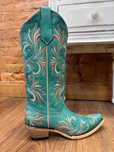 Circle G by Corral Women's Blue Embroidered & Studs Snip Toe Cowgirl B | Painted Cowgirl Western Store Western Style Embroidered Boots, Embroidered Snip Toe Boots For Rodeo, Western Turquoise Boots For Fall, Western Turquoise Boots For Rodeo, Fitted Turquoise Boots For Ranch, Traditional Fitted Boots For Rodeo, Turquoise Western Boots With Snip Toe, Western Embroidered Boots For Rodeo, Traditional Snip Toe Boots For Spring