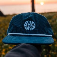 5 Panel Snap Back Corduroy with optional Cord Designed after the 80's Surf era Surf Hats, Corduroy Hat, 5 Panel Hat, Blue Corduroy, Vintage Surf, Panel Hat, The 80's, Cute Hats, Cool Hats