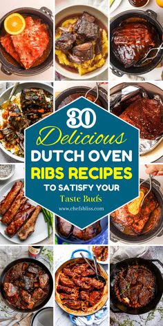 Dutch ovens are perfect for cooking tender, flavorful ribs that fall off the bone. These 30+ Dutch oven rib recipes bring out the best in this classic dish, allowing you to cook juicy, melt-in-your-mouth ribs with ease. Whether you're craving a smoky barbecue flavor or a rich, savory sauce, these recipes offer a variety of ways to enjoy ribs, all using the magic of the Dutch oven. Bbq Ribs, Pork Ribs