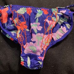 Victoria’s Secret Brand New Gold Label From The 80s Angels Floral Mesh Keeney Pantiessize Large Or Size 7 As Listed See Tickets Brand New Still Has Plastic Ticket Blue Floral Print Bottoms For Festival, Victoria Secrets, Gold Labels, The 80s, Women's Intimates, Victoria’s Secret, Vintage Ladies, Size 7, Angel