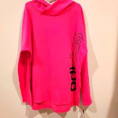 Adidas Top For Kids Size 14 With Tags Pink Sportswear Top For Spring, Sporty Hooded Tops For Spring, Pink Winter Hoodie, Sporty Long Sleeve Pink Tops, Sporty Pink Long Sleeve Top, Pink Cotton Hoodie Top, Casual Pink Hooded Top, Long Sleeve Sportswear Tops For Spring, Pink Hooded Top For Spring