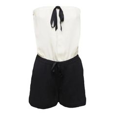 For Sale on 1stDibs - A beautiful CHANEL signature item that will last you for many years CHANEL's signature Monochrome design combining creamy white & black - a timeless classic Suits Outfits, Mini Jumpsuit, Chanel Skirt, Navy Chanel, Chanel Suit, Pleated Skirt Short, Evening Jumpsuit, Black Playsuit, Monochrome Design