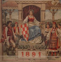 an advertisement for the women's clothing store, 1897 - 1900 is shown in this painting