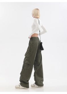 Streetwear Multi Pocket Lining Baggy Army Green Cargo Pants – Al Grandé Boutique Winter Casual High Waist Parachute Pants, Casual High-waist Parachute Pants For Winter, Trendy Winter Wide Leg Pants With Pockets, Casual High Waist Parachute Pants For Winter, Green Utility Wide Leg Pants, High Waist Green Wide Leg Pants For Fall, Green Cargo Style Wide Leg Pants, Winter Baggy Cargo Bottoms, Baggy Wide Leg Cargo Jeans For Winter