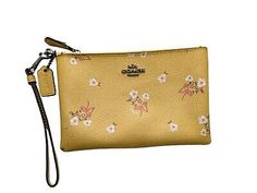 Pink Bows, Coach Leather, Leather Wristlet, Pink Bow, Yellow Floral, High Quality Leather, Of Love, Bags Handbags, Shoe Accessories