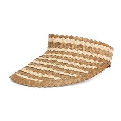 Stay in the shade and block the sun with this classic straw visor featured in a two-toned woven design with a rounded brim and textured edges. Great for Summer, Beach, Vacation, Traveling or just a sunny day in need of shade. (PRODUCT INFORMATION): Size: Dimensions are 21" - 23" circumference (USA hat size Medium-7) Brim is 4" long Material: 100% Organic Natural Palm Leaf (SHIPPING INFO): All our items are made-to-order, therefore please allow 3-5 business days for production. Our goal is to bec Summer Visor Straw Hat In Natural Color, Natural Straw Visor Hat For Beach, Summer Straw Visor Hat, Natural Straw Visor Hat For Summer, Natural Color Visor Straw Hat For Beach, Natural Visor Straw Hat For Beach, Natural Straw Visor Hat For Warm Weather, Natural Color Summer Straw Visor Hat, Natural Straw Hat Visor For Warm Weather