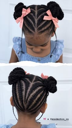 Girls Braided Hairstyles Kids, Toddler Braided Hairstyles, Black Kids Braids Hairstyles, Cute Toddler Hairstyles, Girly Hairstyles, Hairstyles For Women Long Hair, Kids Hairstyle, Kids Hair Styles, Hairstyles For Black Girls Kids