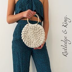 THE PERFECT SIZE TOP HANDLE HANDBAG - The Rutledge & King macrame clutch is a fashionable alternative to traditional straw bags for women. The Rutledge and King top handle tote offers plenty of room to fit your daily essentials, including your cell phone, lip gloss, wallet, and day to day items. Basket bags are a subtle accessory that pairs well with sundresses, rompers, and summer outfits. SUPERIOR DESIGN - Rutledge & King purses and handbags come in trendy colors to go with any look. The high Eco-friendly Macrame Straw Bag For Summer, Chic Beige Braided Crochet Bag, Spring Day Out Jute Crochet Bag, Summer Crochet Bag With Braided Round Handles, Summer Crochet Bag With Braided Detail, Beige Macrame Straw Bag, Summer White Crochet Bag With Braided Details, Summer Woven Crochet Bag With Round Handle, Summer Macrame Straw Bag For Everyday Use