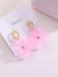 Zinc Alloy, Women's Earrings, Collar, Fashion Jewelry, Birthday Gifts, Drop Earrings, Birthday, Flowers, Gifts