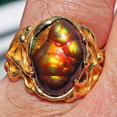 Gorgeous Ring 22k Gold Fire Agate Gem AAA Quality Slaughter Mountain Arizona | eBay Luxury Gold Opal Ring, Luxury Gold Opal Ring Hallmarked, Luxury Gold Opal Ring With Cabochon, Collectible Gold Opal Gemstone Ring, Collectible Gold Opal Ring With Gemstone, Luxury Opal Ring Oval Cabochon For Gift, Luxury Gold Opal Ring Oval Cabochon, Luxury Gold Opal Ring With Oval Cabochon, Luxury Collectible Opal Gemstone Ring