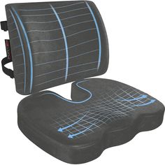 PRICES MAY VARY. Enjoy Pain-Free Life with Ultimate Comfort – Our back support pillow is adjustable to the contours of your body, making it a great lumbar support pillow while driving or working long hours. The seat cushion for office chair is of utmost relief for coccyx/tailbone pain. Best Orthopedic Pillow – FORTEM chair cushion has an ergonomic "U" Shaped Cutout. This sitting pad is highly recommended by orthopedic experts as it alleviates pressure on the sciatica nerve to reduce back, leg, a Office Chair Back Support, Desk Chair Cushion, Tailbone Pain, Sitting Cushion, Wheelchair Cushions, Back Support Pillow, Cushion Chair, Chair Desk, Office Chair Cushion