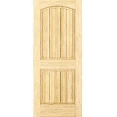 an unfinished wooden door on a white background