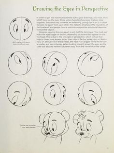 drawing the eyes in perspective for children and adults, with instructions on how to draw them