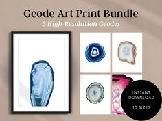 the print bundle includes 5 high resolution images, including an image of agate agate ag