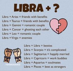 a poster with the words libra and two hands