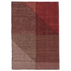 a red and brown rug with different colors on the bottom, one is diagonally arranged