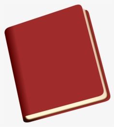 an open red book on a white background