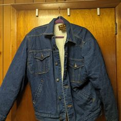 Fully Lined Medium Sized Jean Jacket. Very Warm And In Excellent Condition. From A Smoke Free Home. Lined Jeans, Dream Wardrobe, Jean Jacket, Mens Jackets, Jackets & Coats, Man Shop, Wardrobe, Blue, Color