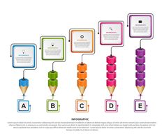 an info board with different colored pencils and numbers on it, as well as the word