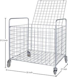 Metal Sports Ball Storage Bin with Wheels For Basketball Storage, Football Storage, Soccer Ball Storage-MyGift Ball Organizer, Storage For Balls In Garage, Outdoor Sports Ball Storage, Sport Balls Storage, Ball Organizer Garage, Industrial Wheels, Ball Storage, Utility Cart, Mobile Storage