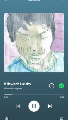 a drawing of a person's face with the words killwitch lullaby on it