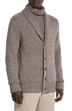 Bring a refined element to your look with a shawl-collar cardigan knit from the label's sumptuously soft and lightweight Oasi mélange cashmere yarns. Front button closure Shawl collar Long sleeves Ribbed cuffs and hem 100% cashmere Dry clean or hand wash, dry flat Made in Italy Men's Designer Clothing Elegant Winter Cardigan With Lapel Collar, Elegant Fall Cardigan With Lapel Collar, Elegant Wool Cardigan With Lapel Collar, Elegant Fitted Cardigan With Shawl Collar, Elegant Fitted Shawl Collar Cardigan, Formal Fall Cardigan With Shawl Collar, Formal Shawl Collar Cardigan For Fall, Elegant Wool Cardigan With Shawl Collar, Formal Shawl Collar Winter Cardigan