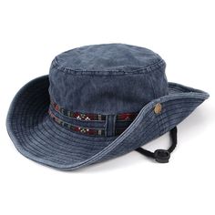 Displaying a colorful striped pattern that further accentuates its look, this unisex cowboy hat is the perfect pick for a variety of outdoor activities such as hunting, fishing, hiking, or when camping. Made from superior quality cotton that ensures better durability, this boonie hat offers optimal protection from the sun, keeping you cool and comfortable for a longer time. Ideal for casual wear, grab this multi-purpose cap today!Specifications Top Type: Flat Style: Casual Pattern Type: striped Casual Cotton Fishing Hat, Short Brim Fishing Hat With Upf 50+, Adjustable Upf 50+ Sun Hat For Fishing, Solid Color Bucket Hat With Upf 50+ For Fishing, Adjustable Bucket Hat With Upf 50+ For Fishing, Sun Protection, Fashion Flats, Outdoor Activities, Panama