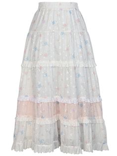 Elevate your wardrobe with this enchanting floral print white elastic waist sweet skirt. Designed to blend elegance with comfort, this skirt features a delicate floral print that adds a touch of femininity to any outfit. The elastic waistband ensures a perfect fit, providing both style and ease of wear.  Crafted from high-quality, breathable fabric, this skirt is perfect for a variety of occasions, from casual outings to more formal events. Its versatile design allows you to pair it with your fa Steampunk Fashion Male, Gothic Skirts, Peter Pan Collar Blouse, Accessories Making, Outfits With Hats, Fleece Coat, Asymmetrical Design, Steampunk Fashion, Lolita Dress