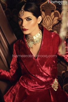 Buy Red Velvet Bridal Lehenga paired with Royal Velvet Jacket an alluring masterpiece embellished with zardozi, gleaming stones and intricate embroidery Lehenga With Jacket, Velvet Bridal Lehenga, Lehenga Pakistani, Pakistani Bridal Lehenga, Pakistani Bridal Dress, Bridal Lehenga Red, Royal Look, Dress Jacket, Elegant Red