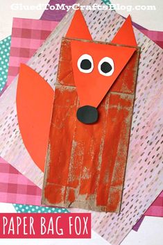 paper bag fox craft for kids to make