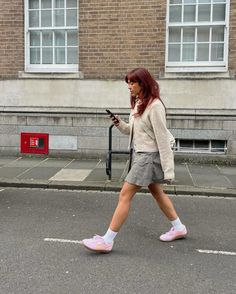 Spring in my Puma Palermos 🌸@puma.uk @asos AD Puma Club 5v5 Outfit, Pink Shoes Outfit Ideas, Puma Palermo Outfit Women, Puma Sneakers Womens Outfit