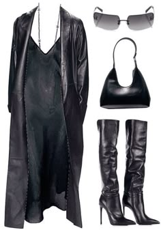 Matrix Outfit, Ideas For Date Night, Look Grunge, Night Shift, All Black Outfit, Outfit Shoplook, Look Vintage, Chanel Black