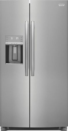 This Frigidaire Gallery refrigerator was designed to optimize food freshness  flexible organization  and sleek counter-depth style. The large interior capacity also features CrispSeal drawers  gallon-door bins and utilizes EvenTemp Cooling that allows you to store all your favorites for longer. The external tall dispenser provides convenient access to filtered water/ice  while internally the air filter ensures fresh odor-free compartments. Try the SpaceWise® Organization System today with adjustable shelving  door bins  and Slim Space Ice that holds up to 9lbs of ice while leaving ample storage space.\n
Features\nCapacity\nTotal Capacity: 22.3 Cu. Ft.\nRefrigerator Capacity: 14.3 Cu. Ft.\nFreezer Capacity: 8 Cu. Ft.
\n
CrispSeal® Plus Crisper\nAdvanced CrispSeal® Plus keeps produce fresh w Frigidaire Gallery, Counter Depth Refrigerator, Stainless Steel Counters, Frigidaire Refrigerator, Side By Side Refrigerator, Stainless Steel Refrigerator, Freezer Burn, Dry Air, Counter Depth