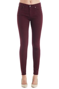 Styled with faux pockets, these skinny jeans will shape, hold, and mold in all the right places.Fit: this style fits true to size. Sizing: 24=00, 25=0, 26=2, 27=4, 28=6, 29=8, 30=10, 31=10-12, 32=1 . Zip fly with button closure. Faux front pockets. Back pockets. Solid. Skinny leg. Approx. 10.5" rise, 30" inseam (size 26). Made in USA   This item cannot be shipped to Canada. Machine wash 50% Cotton, 48% Tencel, 2% Polyurethane Fitted Mid-rise Jeggings With Button Closure, Mid-rise Jeans With Zipper Closure For Fall, Slim Fit Jeans With Button Closure For Fall, Stretch Bottoms With Button Zip Fly For Fall, Slim Fall Workwear Bottoms, High Rise Fitted Jeggings With Zipper Closure, Fitted High-rise Jeggings With Zipper Closure, Fitted Jeggings With Pockets For Fall, Slim Fit Mid-rise Jeggings For Fall