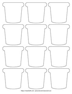 a set of plastic cups with different sizes and shapes to make them look like they have been