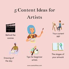 the 5 content ideas for artists