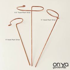 three pairs of metal hair pins on a white background with text describing the parts of each piece