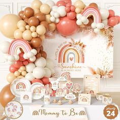 ✨ WITH ITS CHARMING BOHO RAINBOW DESIGN AND ADORABLE DETAILS, THIS KIT IS SURE TO DELIGHT EVERYONE AND MAKE YOUR PARTY A DAY TO REMEMBER!  LET'S TAKE A LOOK AT WHAT'S INCLUDED IN THE SET: ✨ Assorted Balloons *120 x Latex Balloons in sizes: 18", 12", 10", 5" in matching Boho Rainbow colors palette to create a gorgeous balloon arch *Tools to create the balloon arch: 100 x Adhesive Dots, 16 FT Garland Strip, 2 x Wall Hooks, 1 x Gold String Roll, Instructions Long Balloons *10 x Long Latex Balloons to create the Cloud Balloons *Tools to create the Cloud Balloons: extra Adhesive Dots, 1 x Clear String Roll *Instructions on how to create the Cloud Balloons are included in the kit ✨ Boho Baby Shower Backdrop The centerpiece of this kit is the Cloth Backdrop Rainbow design, which will add a magica Muted Rainbow Baby Shower Ideas, Baby Shower Arcoiris Decoracion, Rainbow Baby Baby Shower Ideas, Boho Rainbow Baby Shower Ideas, Rainbow Baby Shower Ideas, Rainbow Baby Shower Theme, Boho Baby Shower Decorations, Baby Dinner, Baby Shower Guest Book