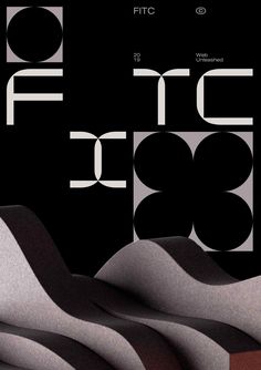 an abstract poster with the words ftc on it